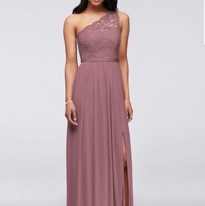 Quartz One Shoulder Long David's Bridal Dress